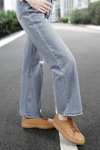 Gönderi R Açık Taba Bağcıklı Termo Taban Hakiki Deri Sneaker Taba