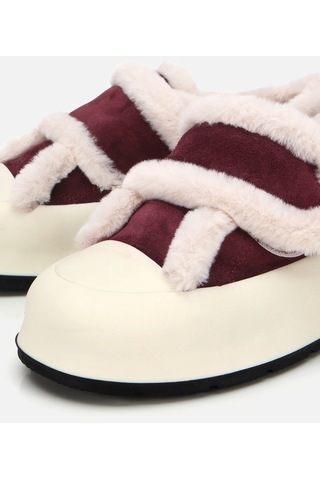 Hotiç Kadın Süet Deri Bordo İçi Kürklü Kalın Bantlı Spor Ayakkabı 01ayh316800a780 01ayh316800a780 Bordo
