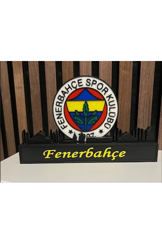 Fenerbahçe Sk İstanbul Silüetli Masaüstü Standı - 3d Baskı Büyük Boy Dekoratif Taraftar Biblosu
