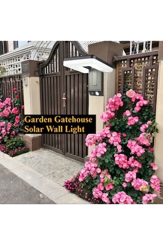 Elmpaly 1 Nolu Solar Duvar Lambası 120 İnsan Sensörlü Katlanır 3 Aydınlatma Modlu Bahçe Garaj Aydınlatma Altın