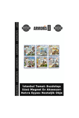 İstanbul Temalı Buzdolapı Süsü Magnet Ev Aksesuarı Hatıra Eşyası Nostaljik Obje