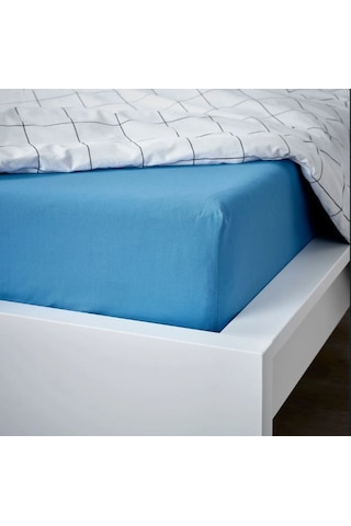 Ikea Dvala Çift Kişilik Çarşaf 160 X 200 Cm Koyu Lacivert - Lacivert
