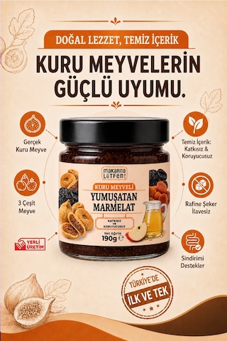 Makarna Lütfen! Yumuşatan Marmelat Kuru İncir-kayısı-erik - 190 Gram