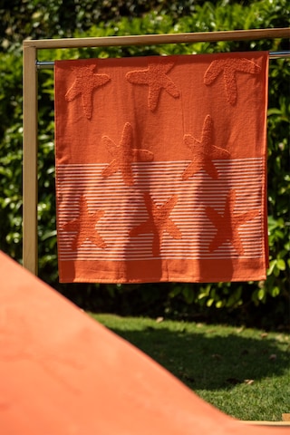 Menderes Home Cotton Collection Bukle Plaj Havlusu Yıldız Orange