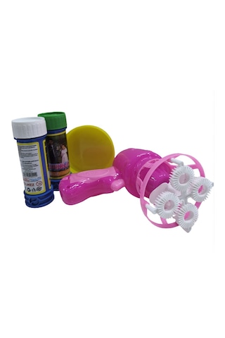 Pilli Çok Delikli Köpük Atan Tabanca Pembe