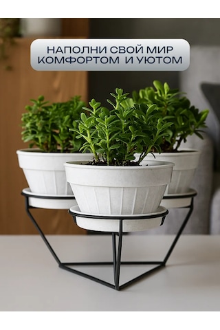 Angora Çiçekler İçin Plastik Saksılar Seti 5 Parça 231204799