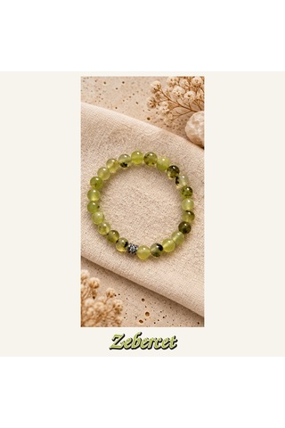 Zebercet Taşı Bileklik 8 Mm, Unisex, Elastik Çok Renkli