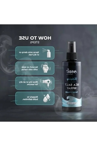 Deniz Tuzu Saç Spreyi - 200 Ml, Doğal Dalgalar