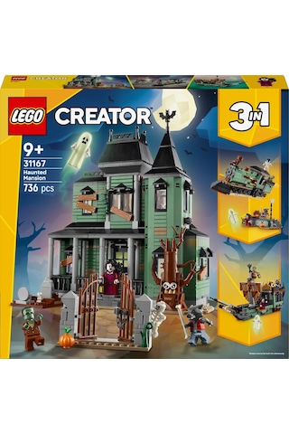 LEGO® Creator 3'ü 1 Arada Hayaletli Köşk 31167 - 9 Yaş ve Üzeri için Gemi ve Tren Olabilen Yaratıcı Oyuncak Yapım Seti (736 Parça)