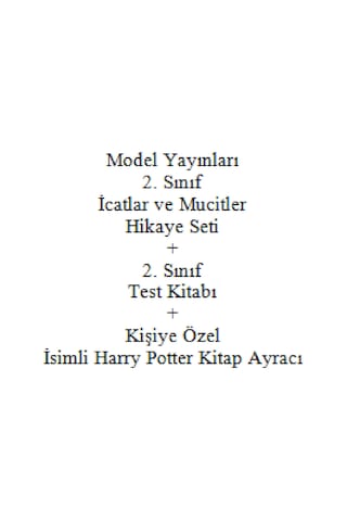 2. Sınıf Hikaye Kitabı Seti Model Yayınları İcatlar ve Mucitler + 2. Sınıf Test Kitabı + Kişiye Özel İsimli Harry Potter Kitap Ayracı