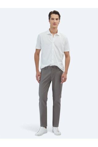 Kip Beyaz Desenli Regular Fit Casual %100 Pamuk Gömlek Beyaz