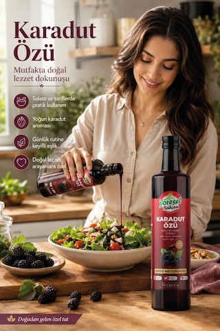 Yöresel Bahçem Karadut Özü 700 Ml