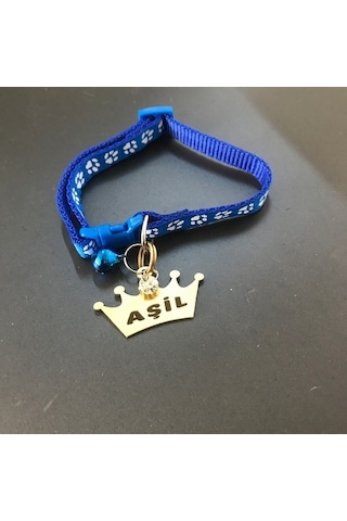 Metal Kedi Künyesi Bez Kedi Tasması