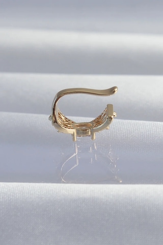 Pirinç Gold Renk Zirkon Taş Kaplama Earcuff Küpe Eb-53-vice/ 1395 3099 Çok Renkli