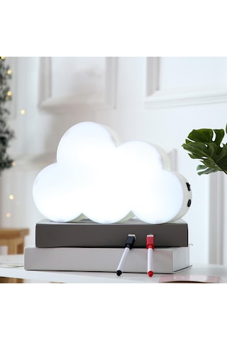 Homyl Yeniden Yazılabilir Gece Lambası Not Panoları Yılbaşı Beyaz