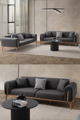 Riva 3+3 Koltuk Takımı Antrasit