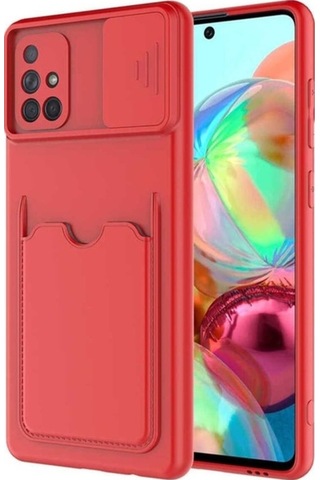 Samsung Uyumlu Galaxy A71 Kılıf Zore Kartix Kapak Kırmızı