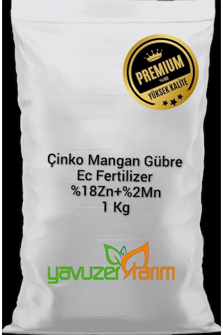 Çinko Mangan Gübre, % 18 Çinko + % 2 Mangan Ec Fertilizer 1 Kg