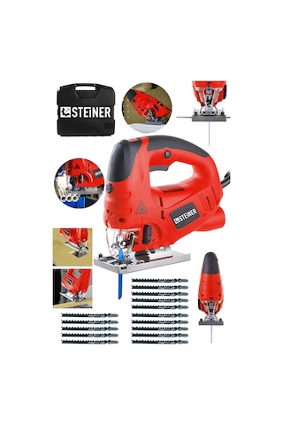 Steiner 4000 Watt Lazerli Otomatik Dekupaj Çantalı Kırmızı+ 15 Uç