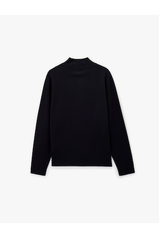Koton Uzun Kollu Regular Fit Basic Yarım Fermuarlı Triko Kazak Lacivert 6wam70054ht Lacivert