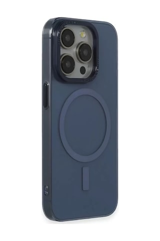 Newface Apple iPhone Uyumlu 15 Pro Max Kılıf Anka Pc Magneticsafe Sert Metal Kapak - Lacivert Belirtilmemiş Belirtilmemiş