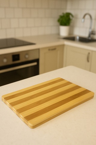 Bambu Kesim Panosu - Bambu Kesim Tahtası 30 Cm X 20 Cm Kesme Tahtası Bambu Bej Cok Renkli - 904788574 Cok Renkli