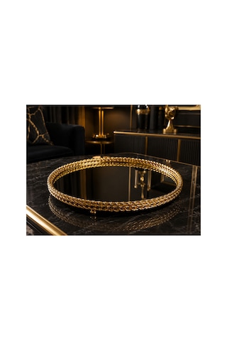 Sleep Nova Royal Mirror Gold Aynalı Dekoratif Tepsi