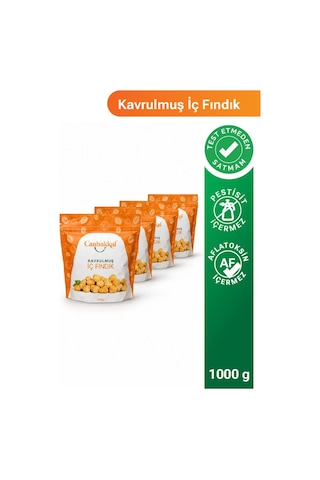 Canbakkal Giresun Kavrulmuş İç Fındık Tuzsuz Kilitli Paket 1 KG