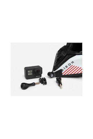 Airoh Commander 1-2 Uyumlu Aksiyon Kamera Aparatı - Kask Çene Bağlantı Aparatı Siyah