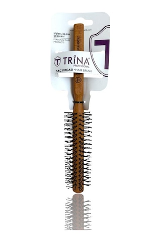 Trina Yuvarlak Erkek Saç Fırçası Ahşap Sap 0052