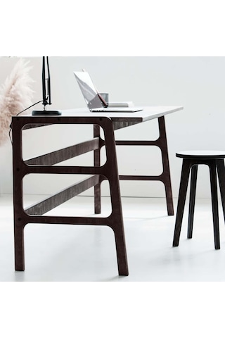 Woodesk Rustico Ahşap Çalışma Masası, Ceviz Renk Cpt4630-180 Ceviz