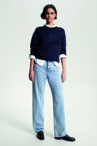 Tommy Hilfiger Bisiklet Yaka Triko Kazak Lacivert