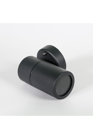 RODOSLU Gu10 Duylu Tek Yön Silindir Antrasit Gövde Armatür Siyah