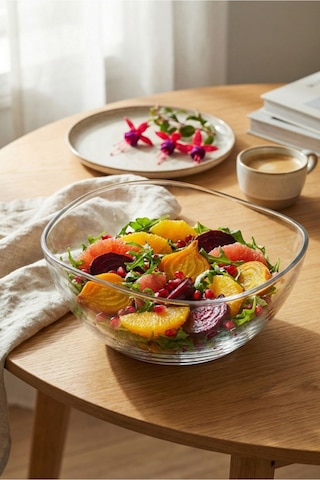 Lav Vira Cam Salata Kasesi 2'li Büyük Boy 950 ml (Hazırlık Kasesi , Sunum Kasesi )