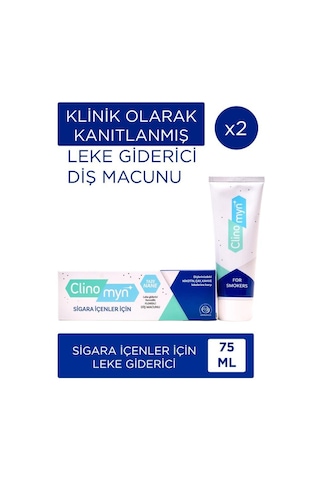 Clinomyn Smokers Sigara İçenler İçin Diş Beyazlatan Diş Macunu 2 x 75 ML