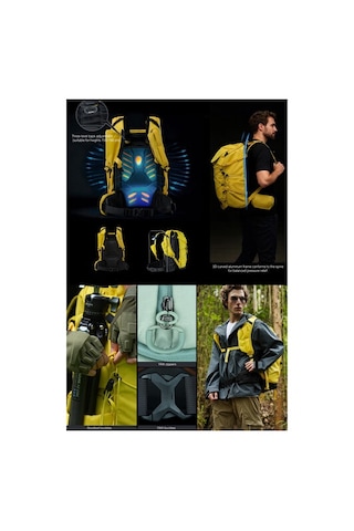 Leofoto All-in-one Travel & Outdoor Camera Backpack With Medium Insert Yellow, 35l