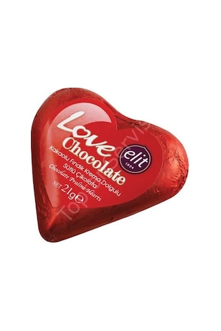 Elit Love Chocolate Kalp Çikolata 21 Gr 12 Adet