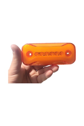 6 Adet Neon Ledli Mercekli Yan Dorse Lambası 12-24 Volt Turuncu