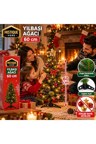 60 Cm Dekoratif Yapay Yılbaşı Çam Ağacı Mini Noel Ağacı