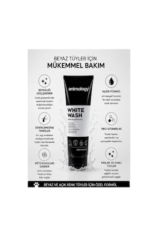 White Wash Beyaz Tüylü Köpek Şampuanı 250 Ml