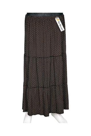 Hesna Kadın Nursel Lastikli 3 Kat Astarsız Siyah Penye Etek D33 Siyah