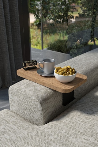 Yan Sehpa Ayarlanabilir Tepsi Dikdörtgen Dekoratif Modern Yatay Dikey Koltuk Sehpası Ceviz Atlantik Çam