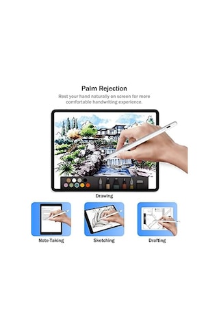 Cisteen İpad İçin Kalem 2022-2018 , Led Göstergeli, Eğim Sensörü Avuç İçi Reddetme Kalemi Apple İpad Uyumlu 10/9/8/7/6. Nesil, İpad Air 5./4./3. Nesil, İpad Pro 11 Ve 12.9", İpad Mini 6/5