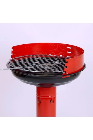 Dörtel Boru Ayaklı Kömürlü Mangal 44 Cm Yuvarlak