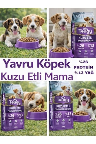 Tougy Kuzu Etli En İyi Yavru Köpek Maması 15 Kg %26 Protein %13 Yağ Hassas Sindirim,