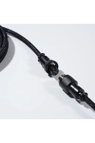 Gravastar Sarmal Aviator Usb To Type-c Mekanik Klavye Uyumlu Oyuncu Kablosu, 1.85m, Siyah