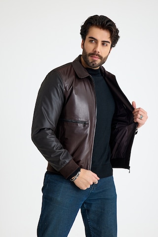 Franko Armondi Klasik Erkek Deri Ceket E58-k-2551-23732 Kahve