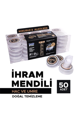 İhram İçin Hac - Umre Alkolsüz Ve Kokusuz Mendil 50 Adet