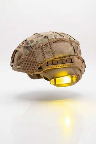 Single Sword Tactical Signal Light Kask Ve Boyun Asmalı Pilli Taktik Sinyal Lambası 12 Cm Sarı