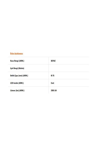 Ls456 Led Banyo Spot 3000k